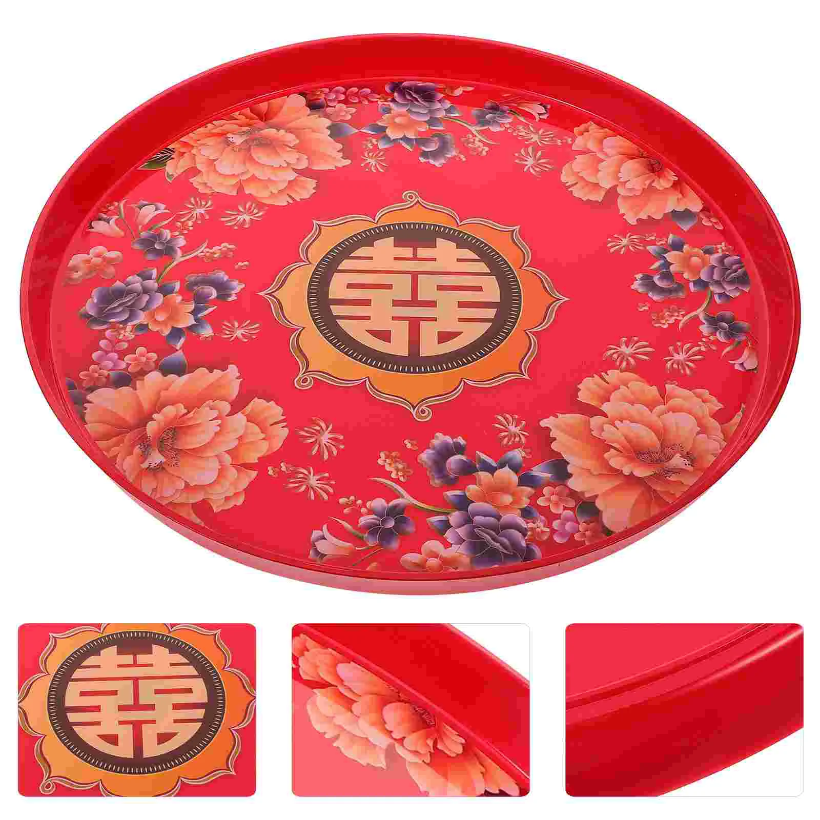 

Tea Tray Wedding Candy Home Serving Decoration Food Storage Jewelry Trays Chinese Party Supplies Traditional Plates Fruit