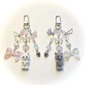 Calicoはペルシャ猫の双子のキーチェーンを批評します 10の最高の販売シルバニアの家族猫-1