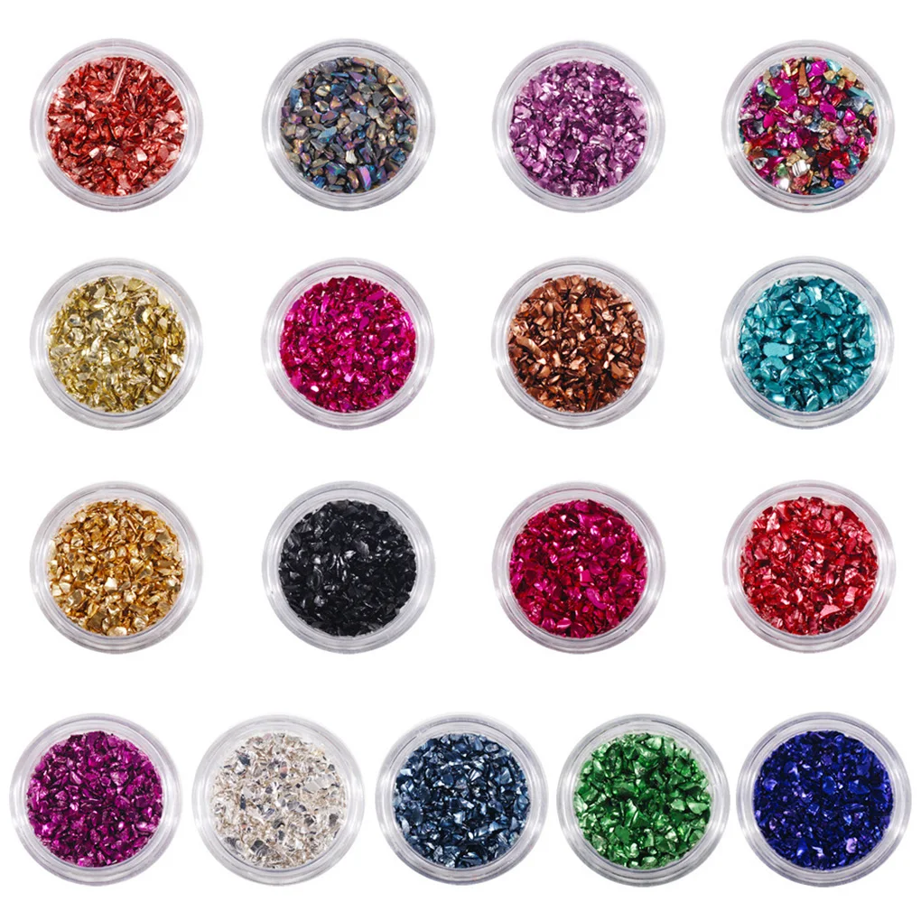 Nail Art Crushed Glass Stones Glitter Excellent Gloss Crystal Fragment DIY Rhinestone Fillers Mobile Phone Dark Purple