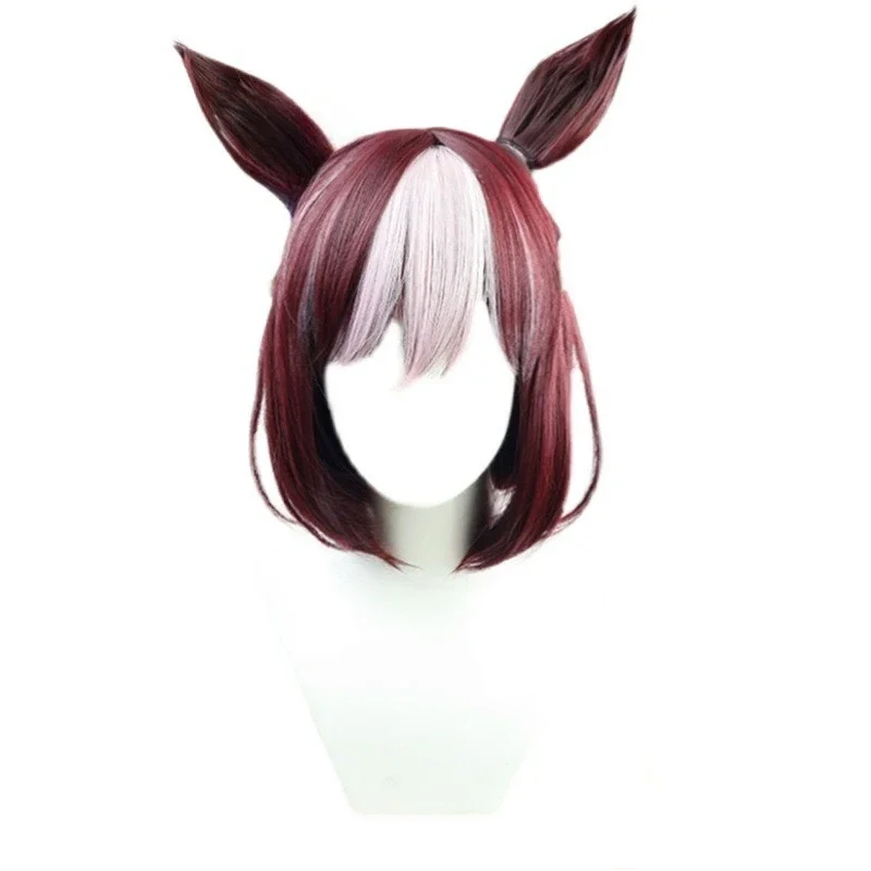 Pretty Derby Special Week Cosplay-Perücke, eingebauter Stahldraht, Schwanz, Anime, Uma Musume, Special Week-Perücke, Kunsthaar, hitzebeständig