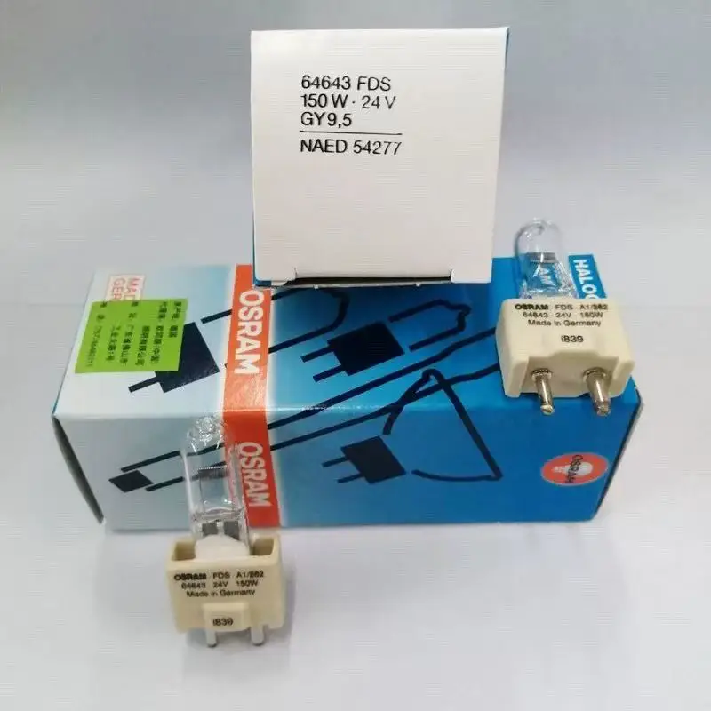 

NEW OSRAM 64643 FDS 24V150W Dental Chair Halogen Lamp 24V 150W NAED 54277 FDS/DZE Bulb Microfilm Xray Projector Lamp