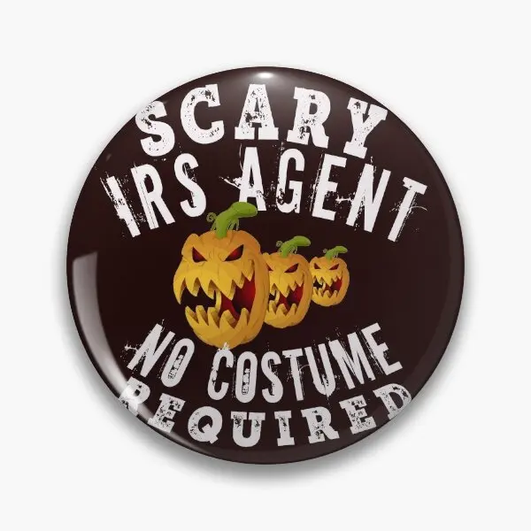 Fun Scary Irs Agent Halloween Gift Desig  Soft Button Pin Creative Cute Collar Women Decor Badge Fashion Funny Gift Lapel Pin