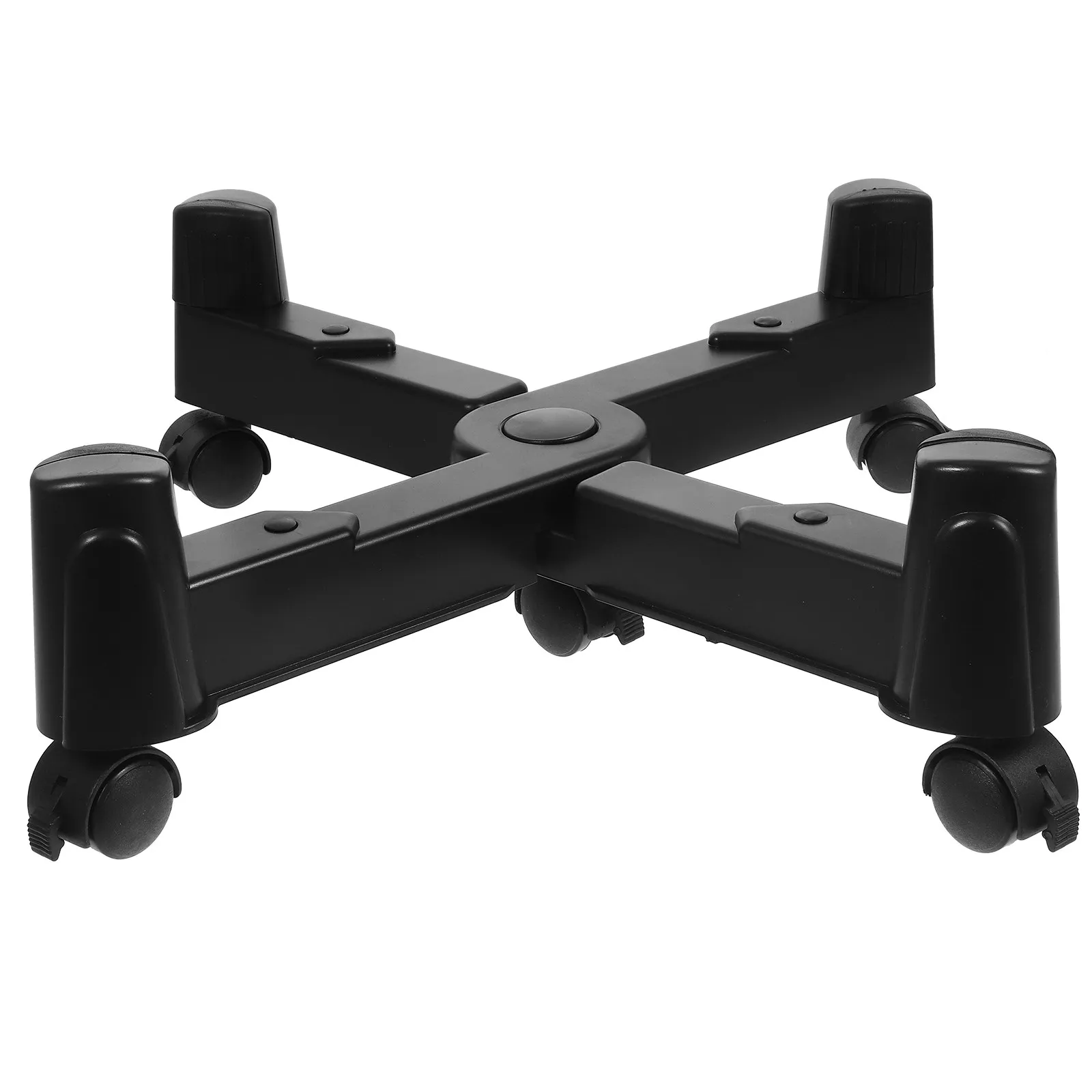 Mobile Computer Tower Stand with Four Wheels CPU Holder Desktop Pc Rack Heat Dissipation Organizer for Home Office