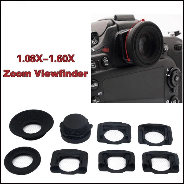 สำหรับ Nikon D7100 D7000 D5300 D5100 D3300 D3100 D800 D750 D600 D90 D80 D60 1.08x-1.60x ซูมช่องมองภาพแว่นขยาย