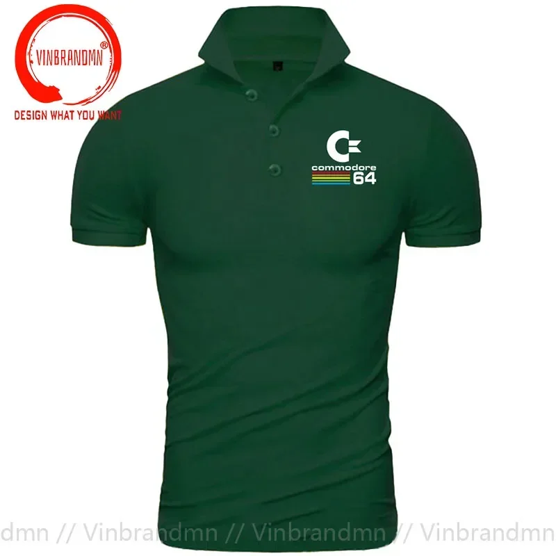 Luxury Brand Men Fashion Business Casual Polo Shirt Commodore C64 Printing Cotton Shirt Polo Shirt For Boys Polo Shirts Homme