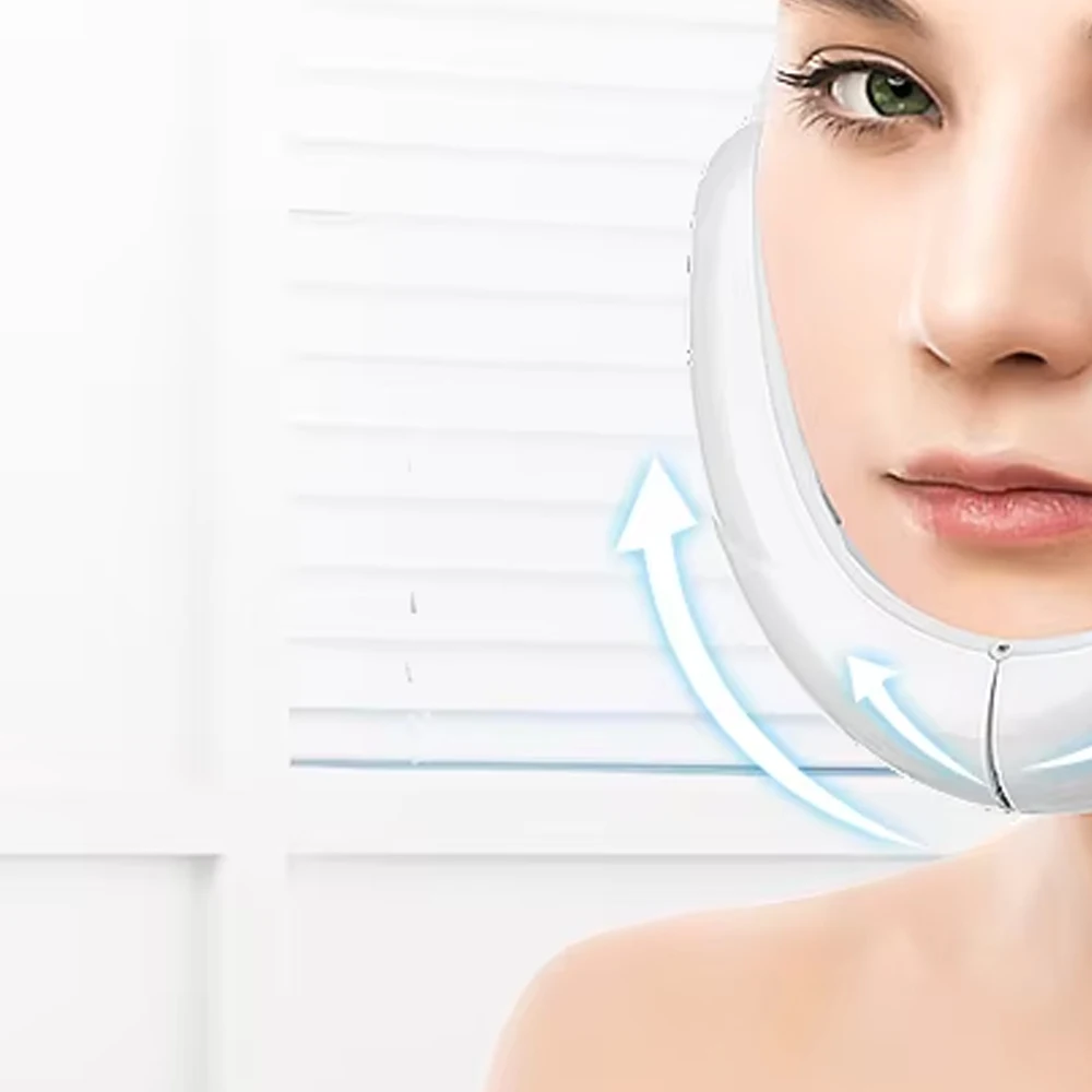 Dispositivo elettrico per il lifting del viso V-face Terapia fotonica a LED Microcorrente Rafforzamento della pelle Doppio mento Massaggiatore dimagrante viso EMS