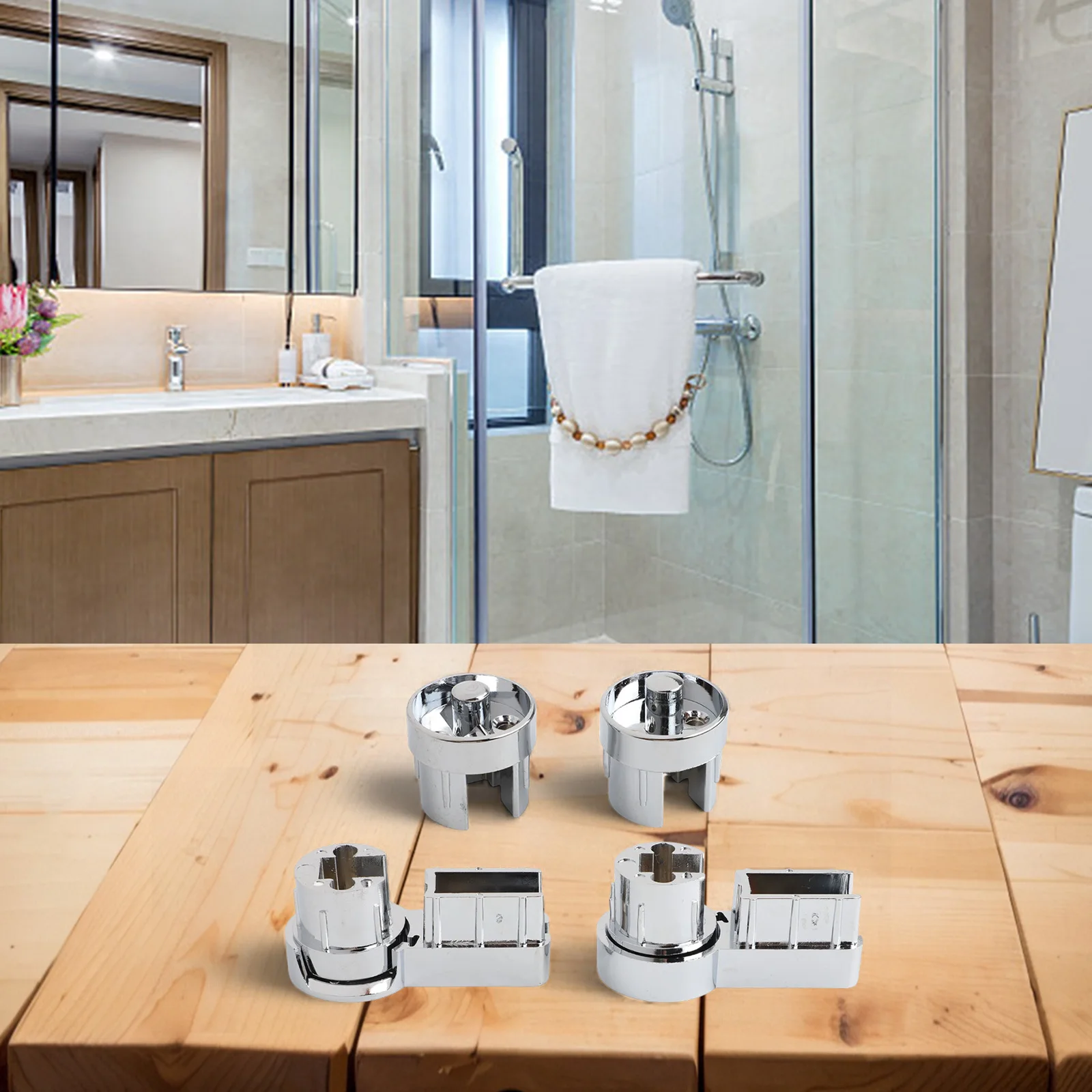 Elegant Bathroom D cor Accessory Bath Hardware Set ABS Shower Holder Bath Hinge Brackets Elegant Bathroom Design