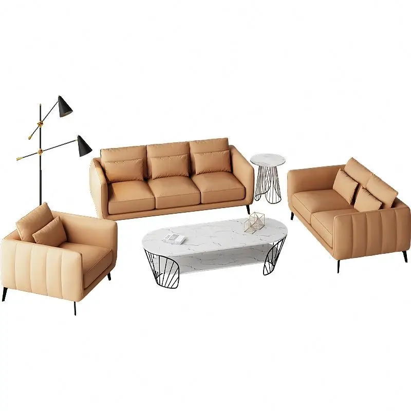 

&c Italian Light Luxury Leather Sofa Modern Nordic Size House Head Layer Cowhide Sofa Furniture