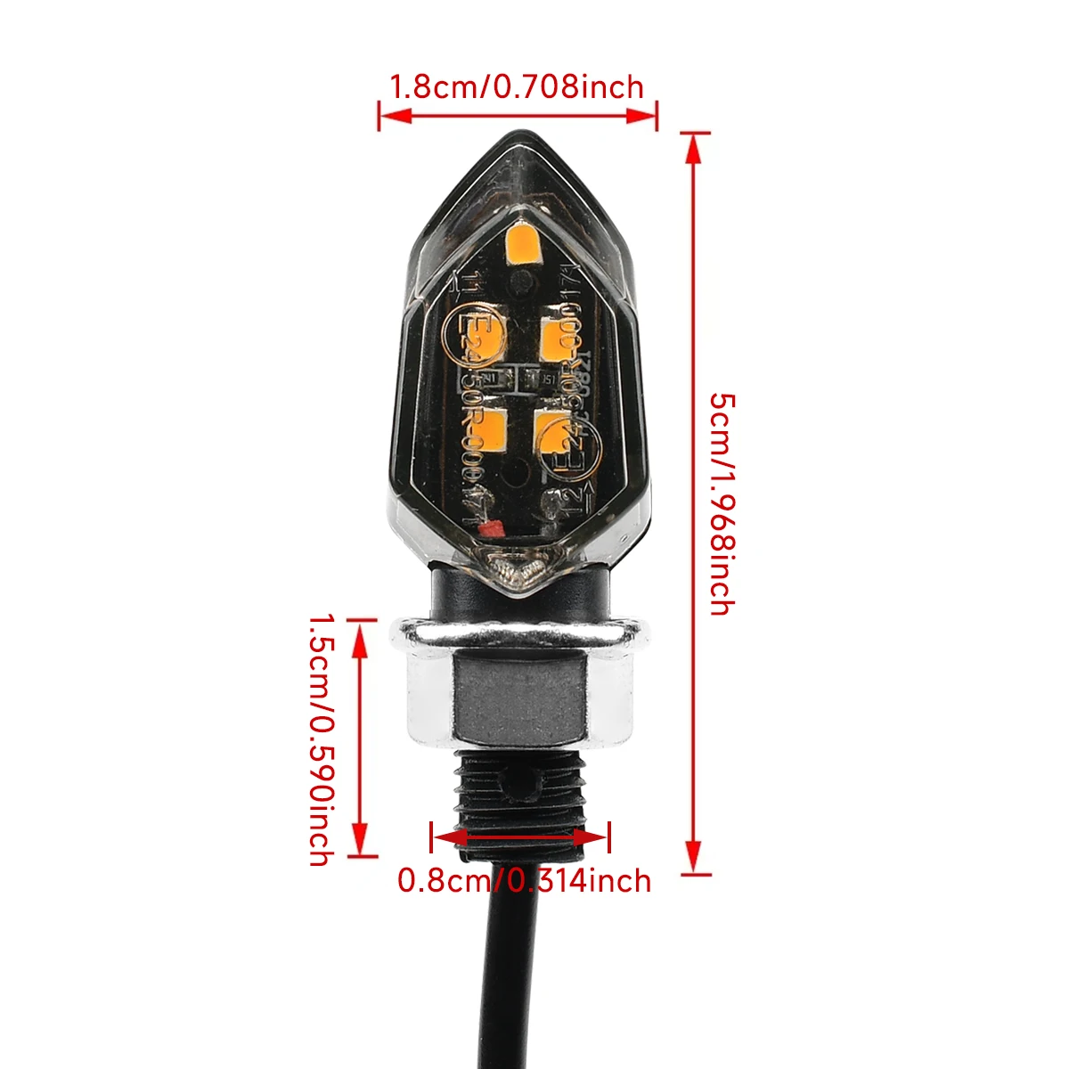 2 قطعة دراجة نارية LED بدوره إشارة مؤشرات ضوء Led العنبر الوامض دراجة نارية ستروب مصباح 12 فولت لياماها هوندا سوزوكي كاواساكي #5