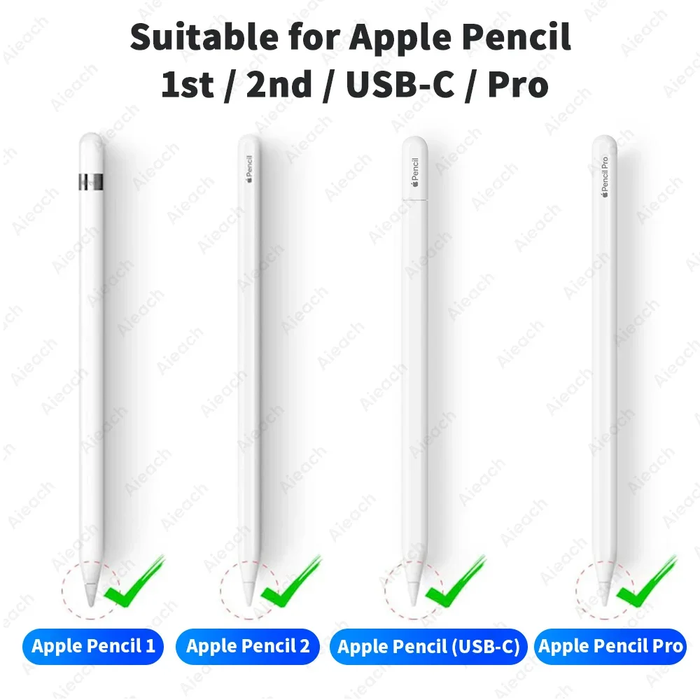 3pc & 6pcs Replacement Tips For Apple Pencil Pro 1st 2nd USB-C Durable Soft Hard Stylus Pen Tip For iPad Apple pencil Pen Nib