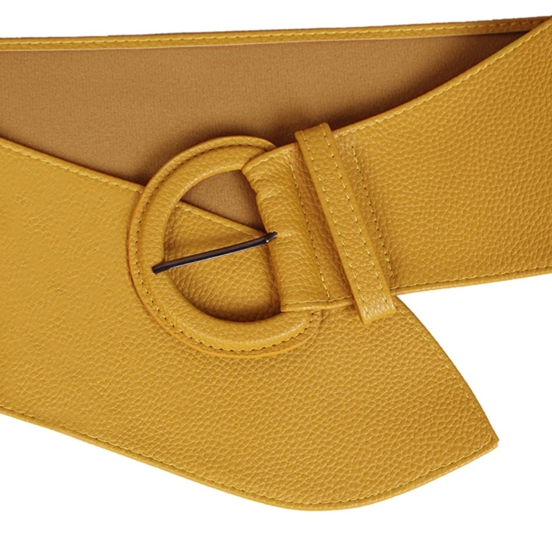 Cinturón corsé cuero sintético para mujer, vestidos, abrigo, vestido, cinturón decorativo, cinturón con sello cintura,