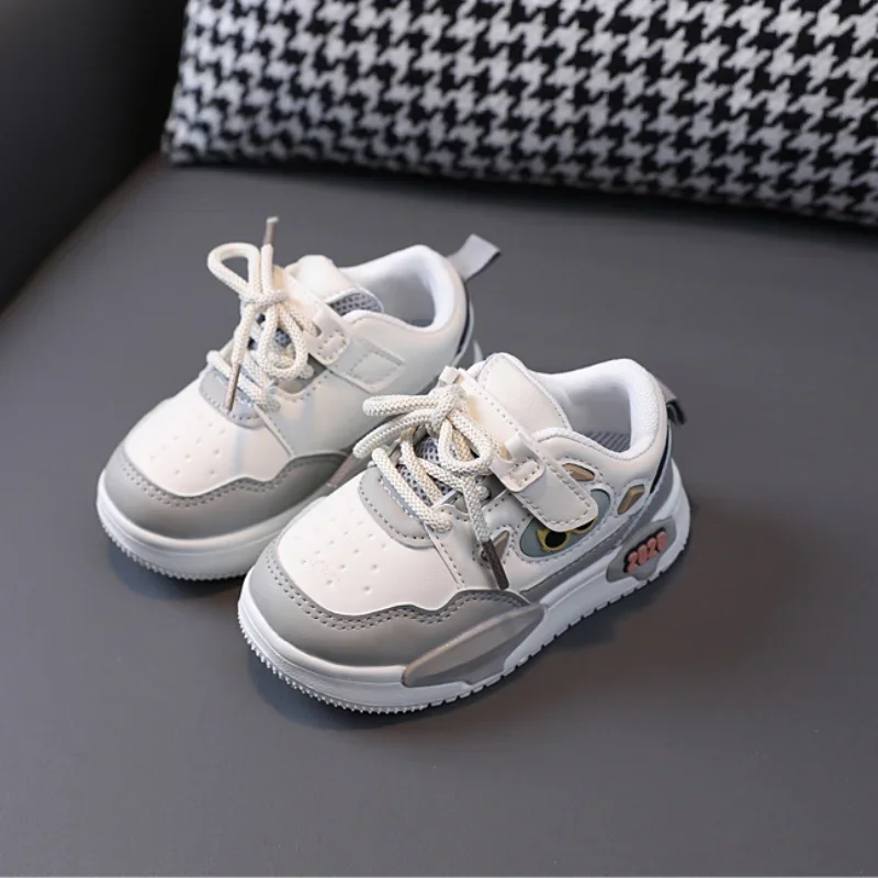 Baby Soft Soled Toddler Shoes Boys Girls Autumn New Leather Kids Casual Sneakers Non-slip Children Sport Shoes Tenis Board Shoes