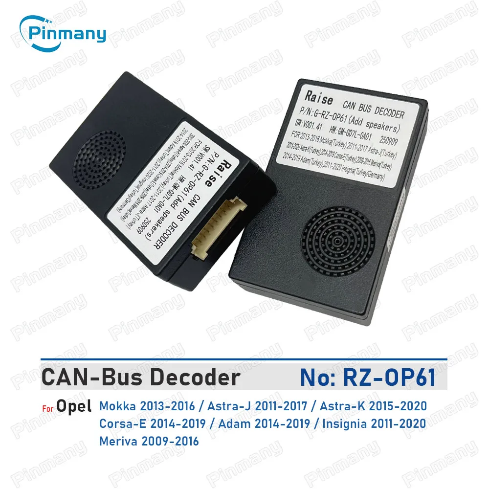 Car Radio CAN Bus Decoder RAISE G-RZ-OP61 20-pin Black Box for Opel Mokka Astra J Astra K Corsa E Adam Insignia Meriva