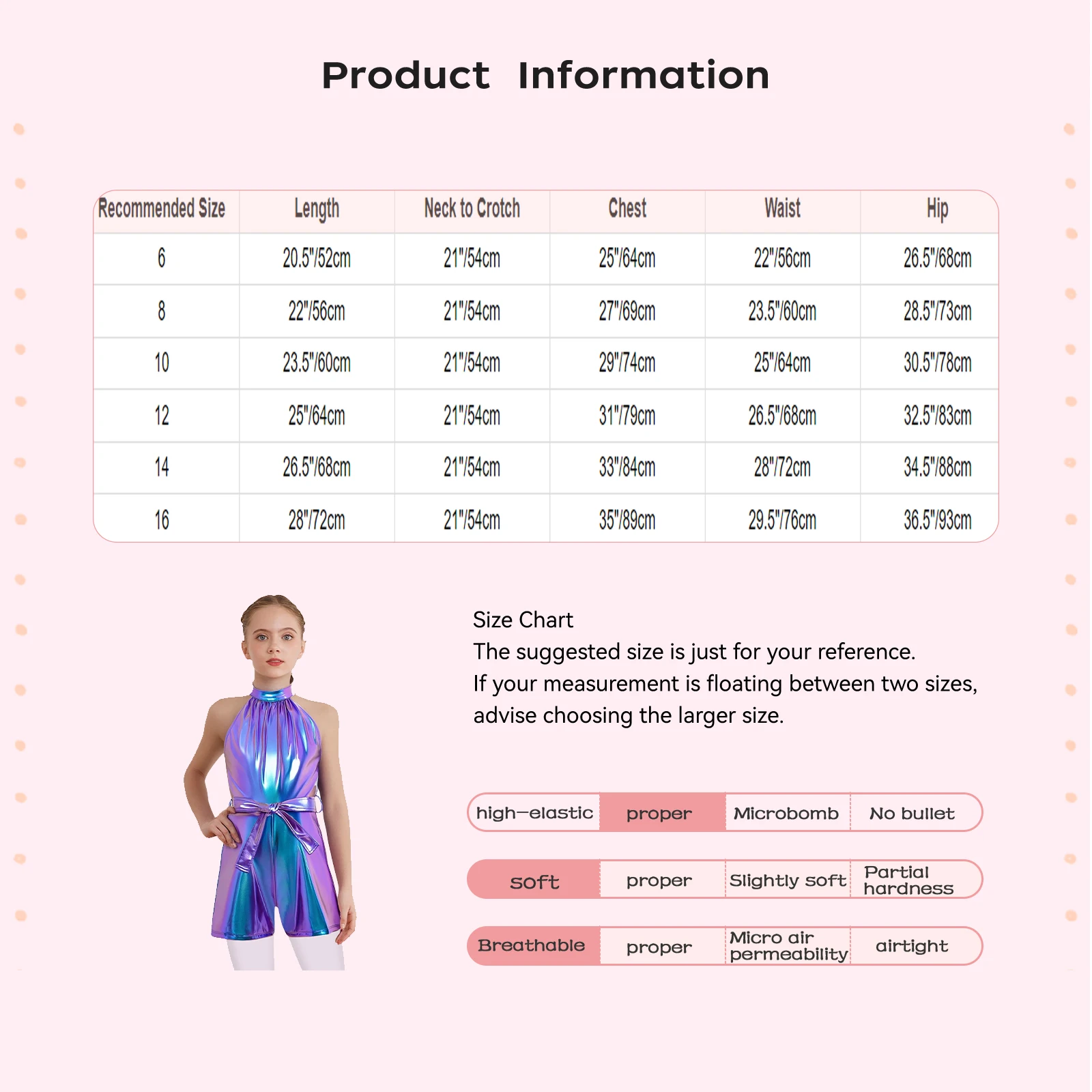 6-16Y الفتيات أكمام معدنية لامعة سستة الجاز الرقص ارتداءها مع حزام Dancewear حفلة عيد ميلاد كرنفال عرض المدرسة زي