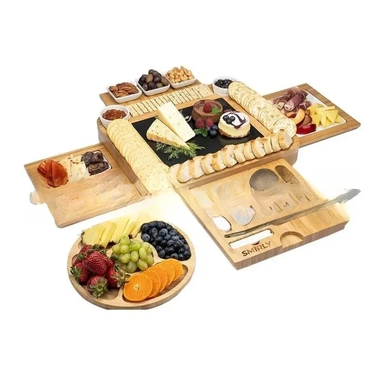 

Большая тарелка в западном стиле с ножом и вилкой, многофункциональный набор ножей для хлеба и стейка с четырьмя ящиками и сыром Nanzhu