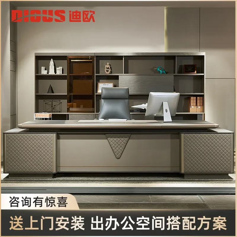 for Dior Desk Simple Modern Manager President Desk and Chair Combination Large Class Desk Single Office Furniture Business