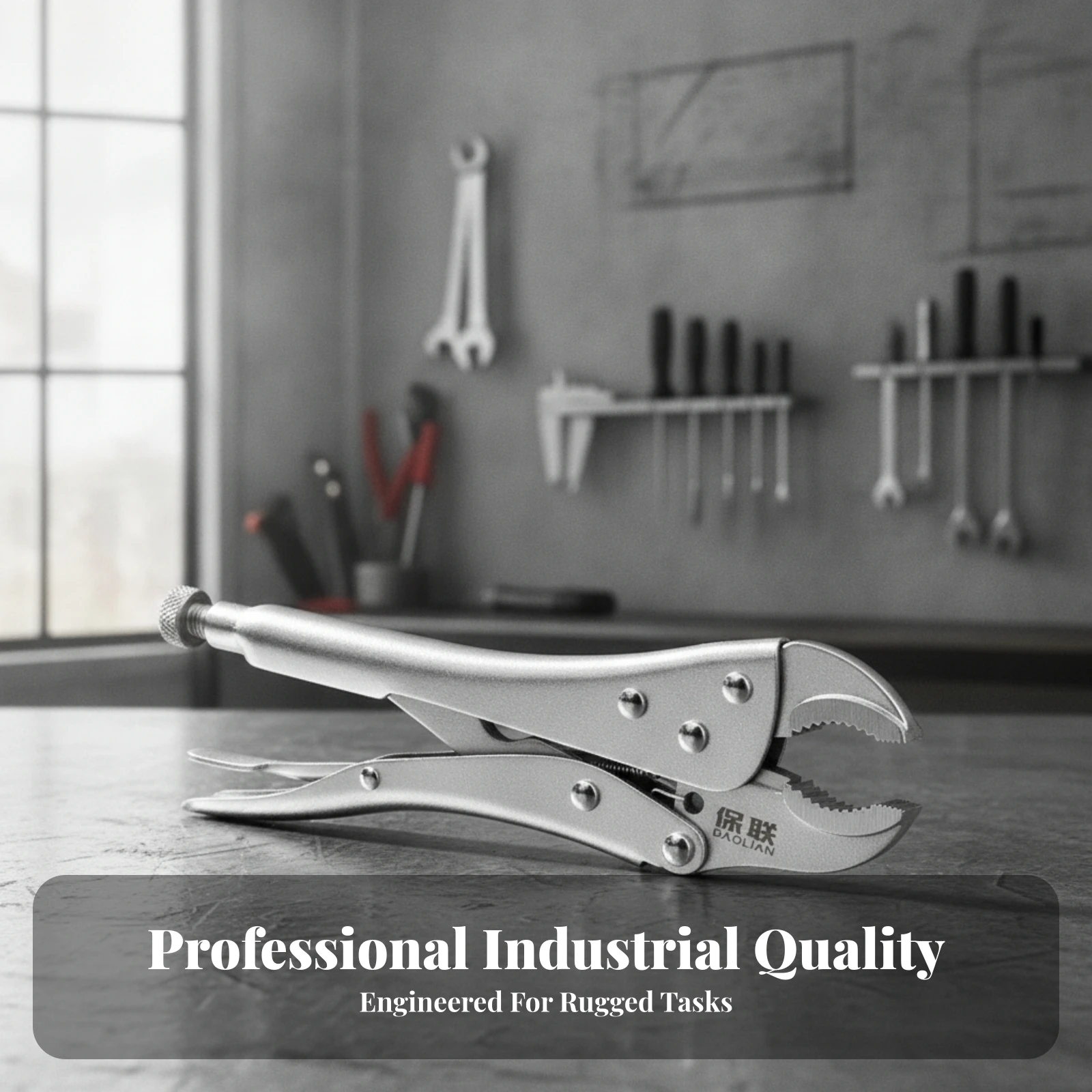 Spring-Loaded Locking Pliers Industrial-Style Adjustment Screw Locking Pliers