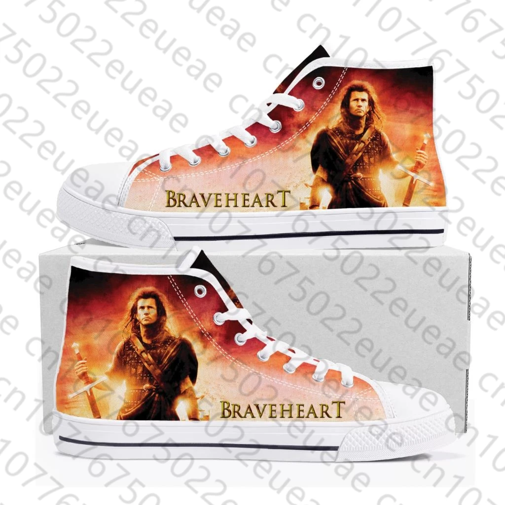 Braveheart High Top Sneakers Mens Womens Teenager High Quality William Wallace Canvas Sneaker couple Casual Shoe Customize Shoes