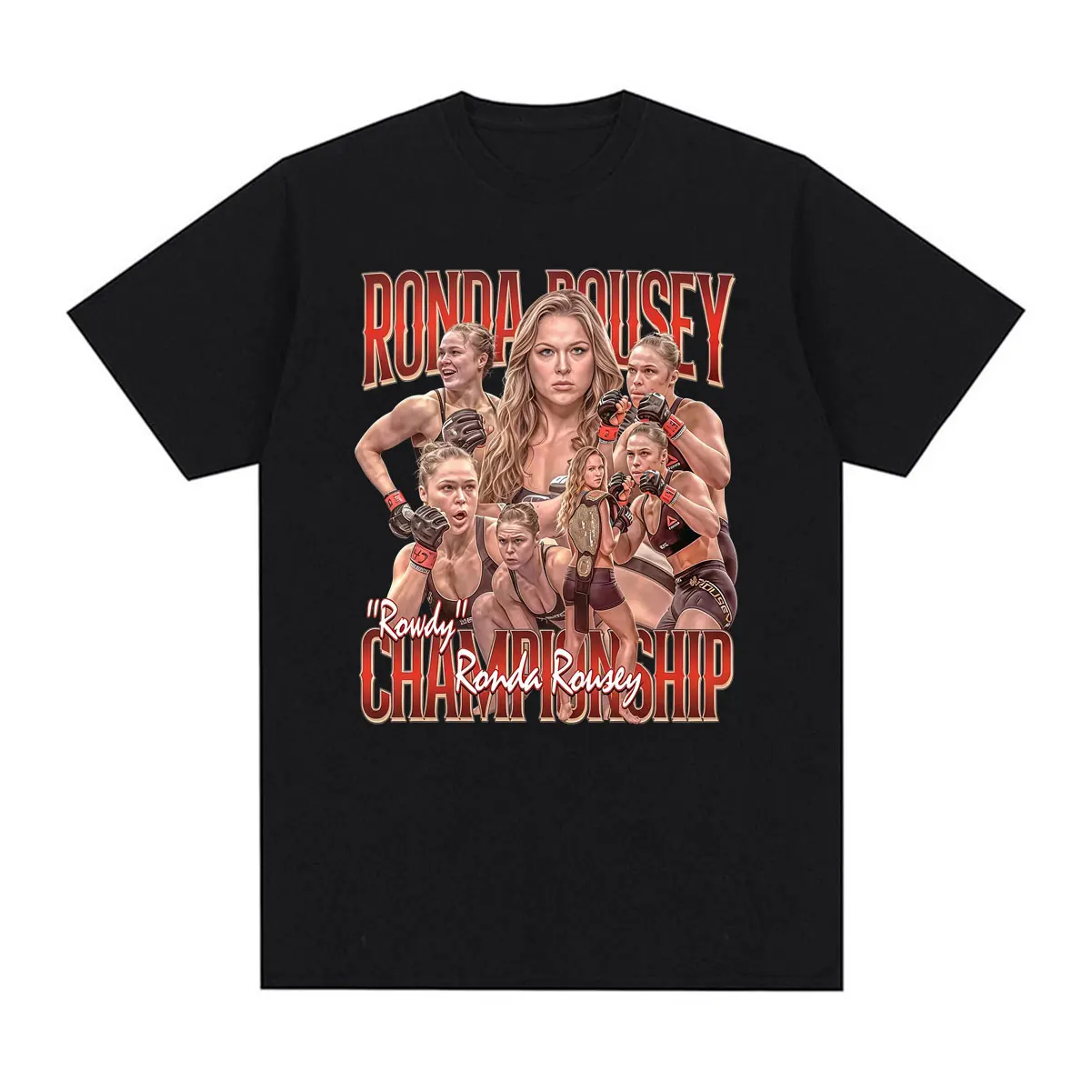 Limited Ronda Rousey Rowdy Graphic T Shirts Men's Women's Clothing Fashion Aesthetics T-shirt Cotton Casual Short Sleeve T Shirt