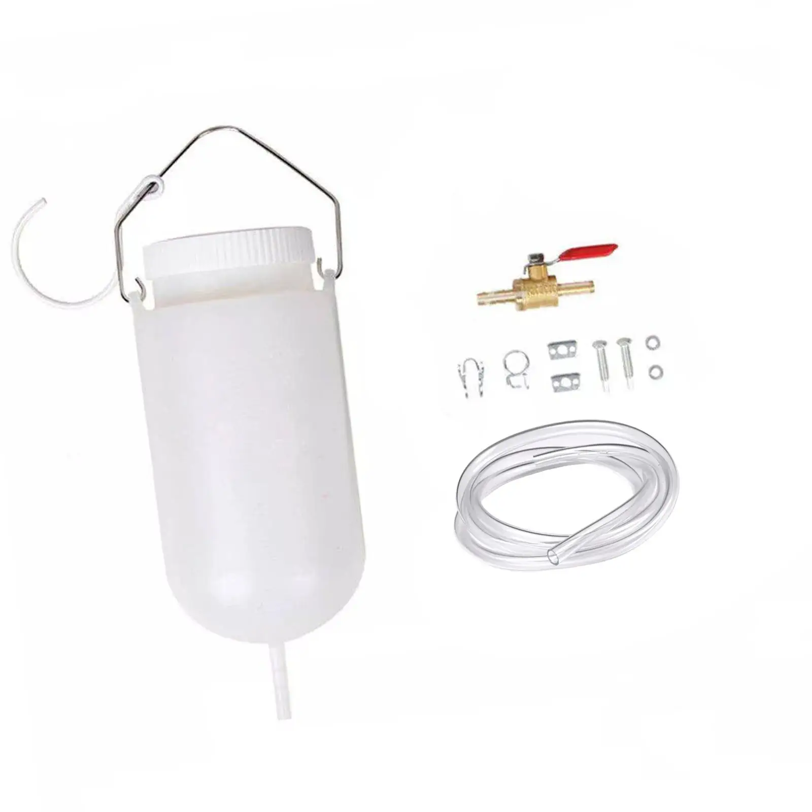 1L Auxiliary Fuel Tank Kit with Fuel Hose with Scale Workshop Equipment Motorcycle Engine Bottle Container Gas Tank Repair Tool