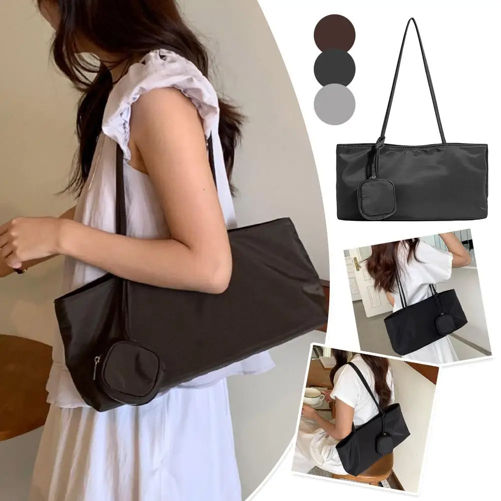 Damen-Handtasche aus Nylon-Canvas mit kleiner Geldbörse, große Kapazität, Umhängetasche, lässige Alltagstasche für Pendler, Achseltasche. – Detail 9