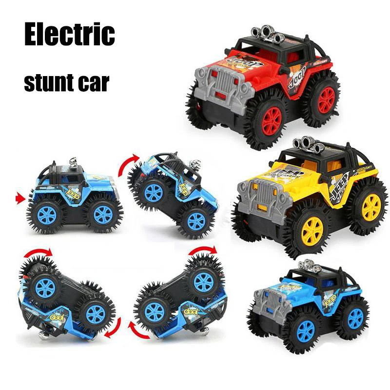 

Electric Stunt Car Dumper Double Sided Tumbling Bucket Stunt Car Electric Toys 4WD Off-road Car Vehicle Toys Christmas Gifts