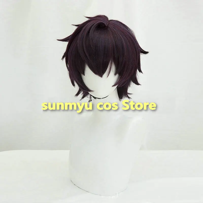 

VTuber Luxiem Shoto Cosplay Wig Dark Purple Hair
