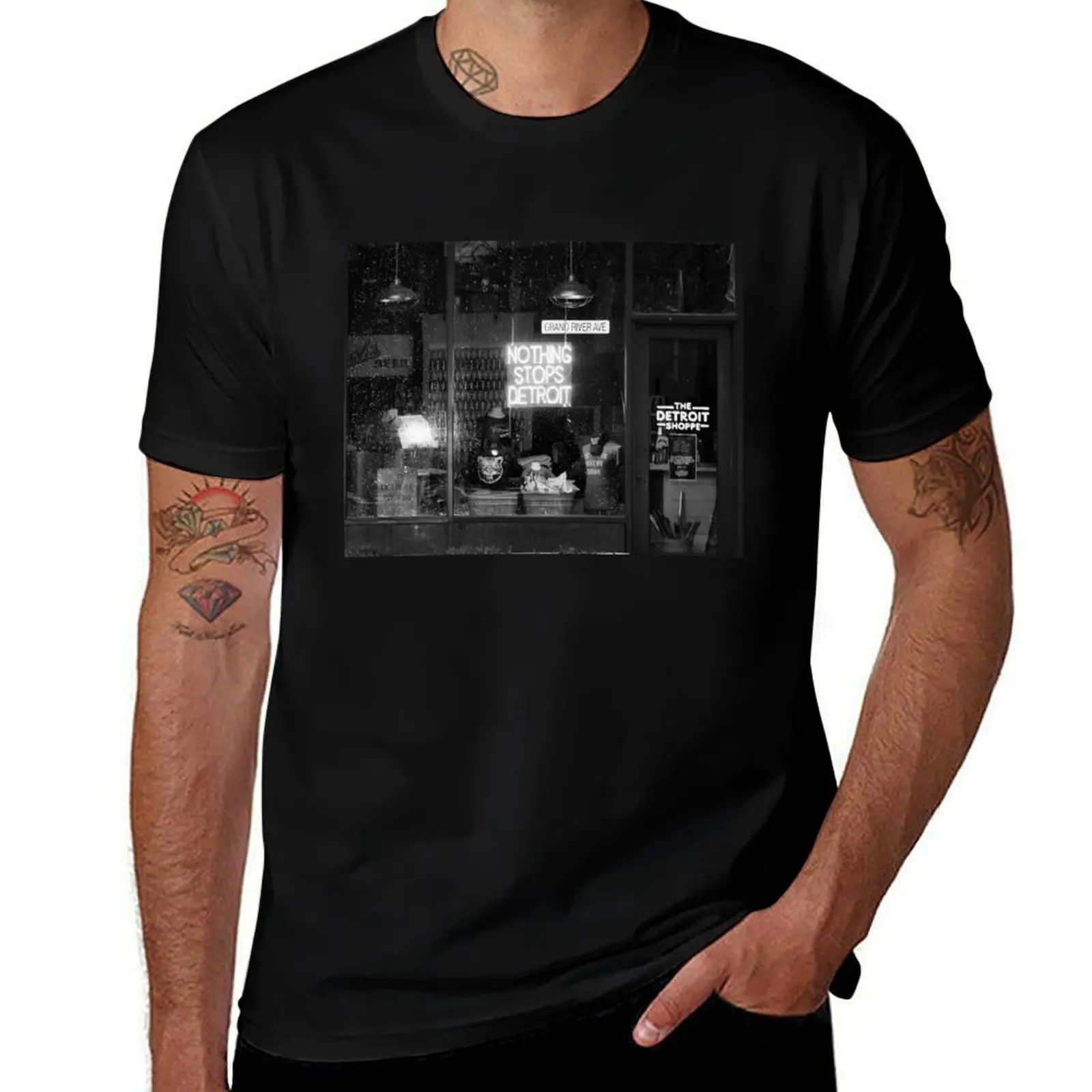 

We Never Left T-Shirt t shirts for man graphic vintage t shirt men 100% cotton luxury brand T-Shirt