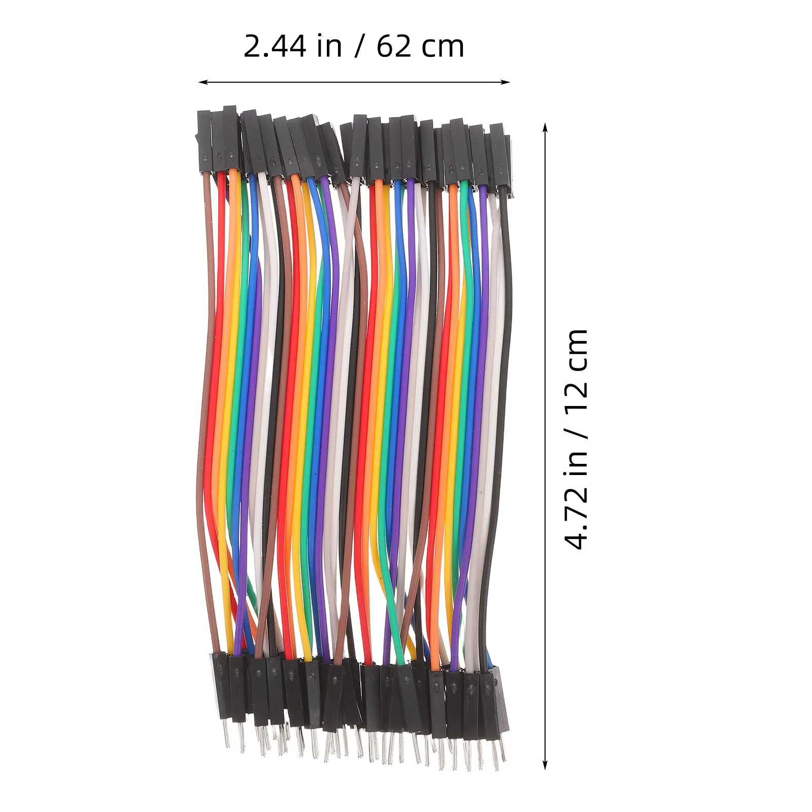 40Pcs Male to Female Color Jumper Wires 10Cm Breadboard Wire Cable Kit Electronic Project Wire for 2.54mm Pin Headers