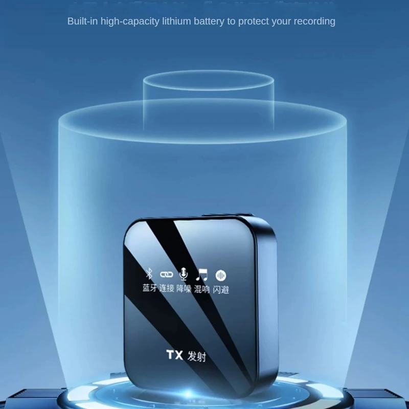 Mikrofon Lavalier nirkabel 1 To 1 tipe-c konektor M33 mikrofon langsung perekaman lebah mikrofon peredam kebisingan