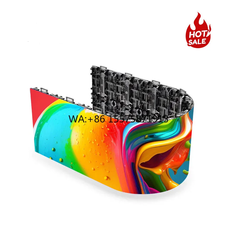 Indoor Outdoor P1.5 P1.8 P2 P2.5 Curve Advertising Bendable Column Soft Vertical Flexible Led HDR Sunlight Readable Display