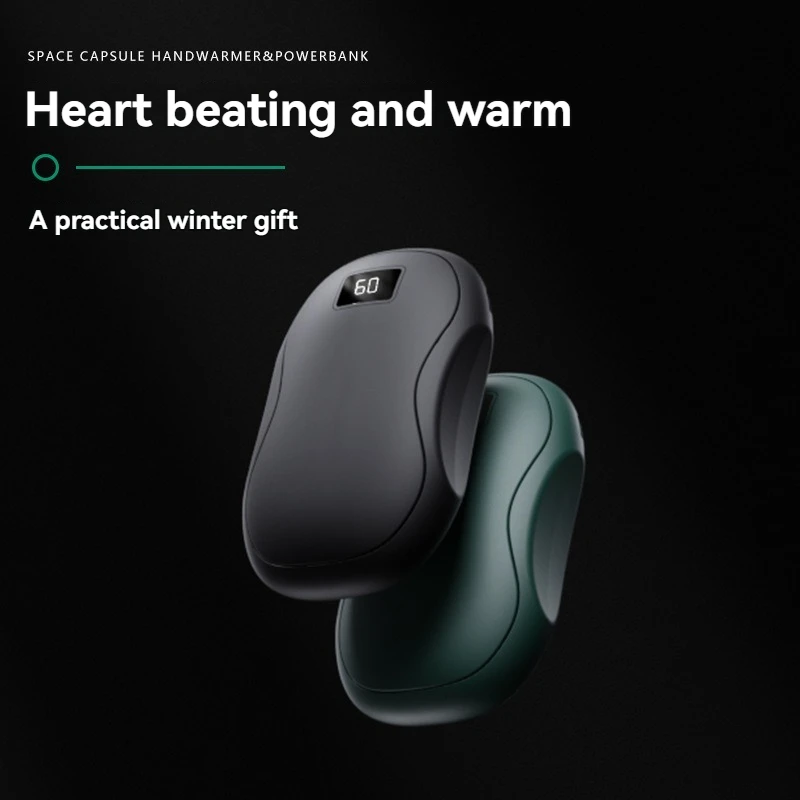 2024 New Hand Warmer Power Bank 2in1 USB Rechargeable Winter Mini Electric Heater Pocket Warmer high-capacity Halloween Gift