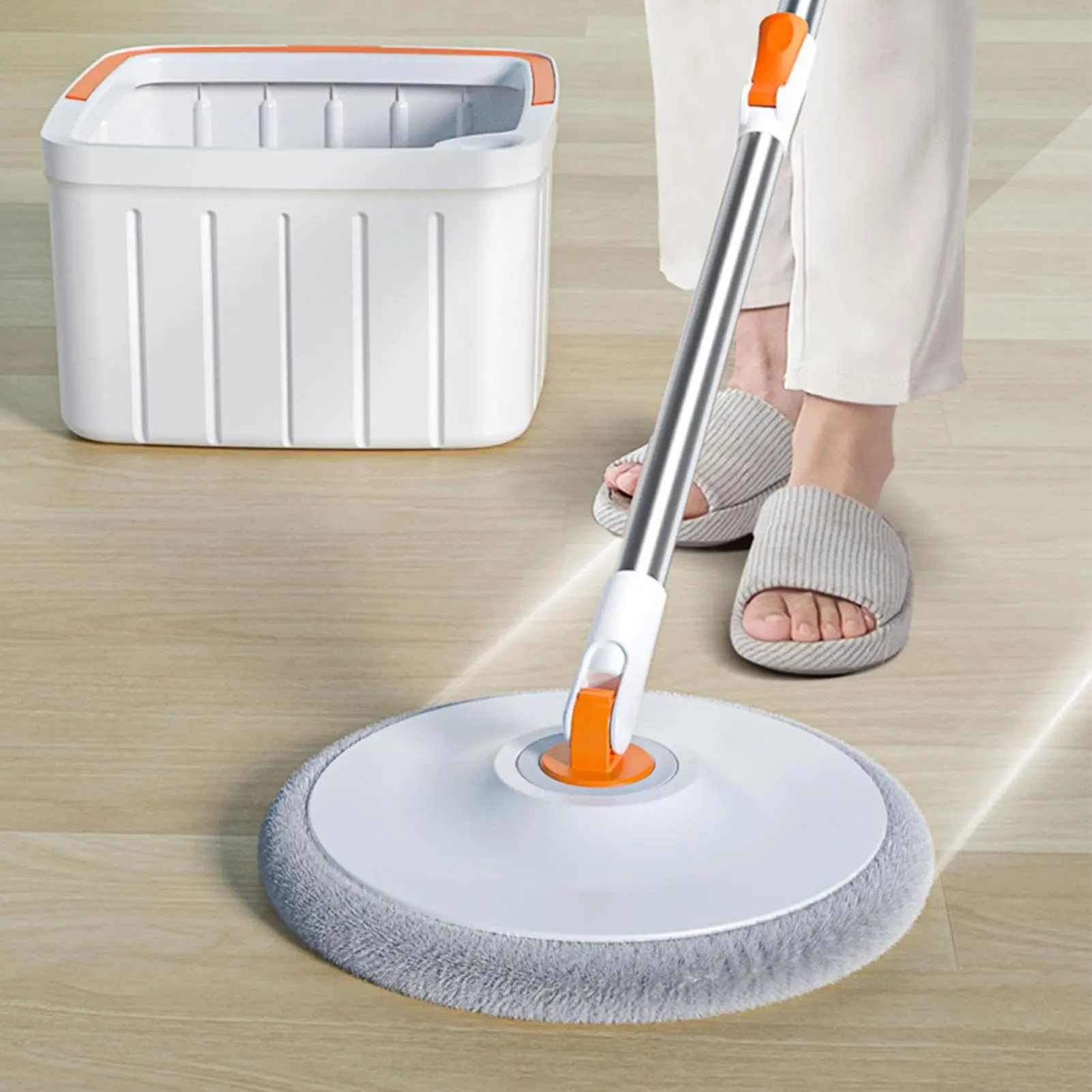 Newest Spin Mop & Bucket Set Sewage Separation Hands-free Washing Dry Wet Dual-use Dust Removal Tool Household Cleaning Supplies
