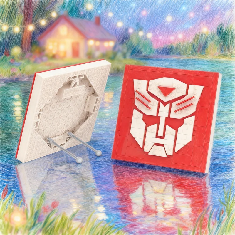 

197pcs MOC Sketches Autobot Symbol Art Model Building Blocks Toy Construction Idea Christmas Gift Education Kids Birthday