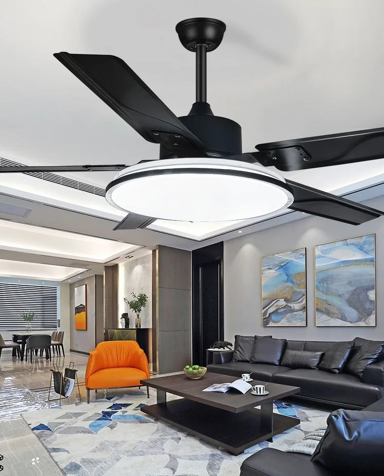 Nordic 56inch Large Wind Ceiling Fan With LED Light Remote Restaurant Living Room Ceiling Fans Lamp ventilador de techo