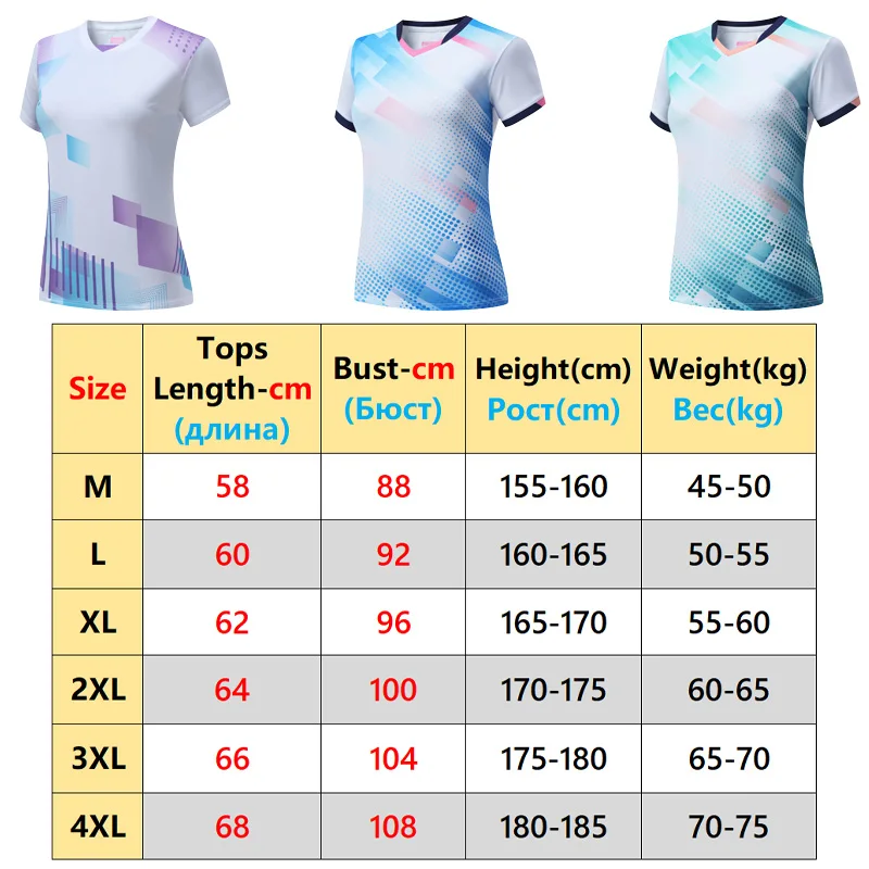 Fashion Badminton Jerseys Women Breathable Tennis Ping Pong Sports High Uniform Workout Clothes Running Yoga Gym Short Sleeves