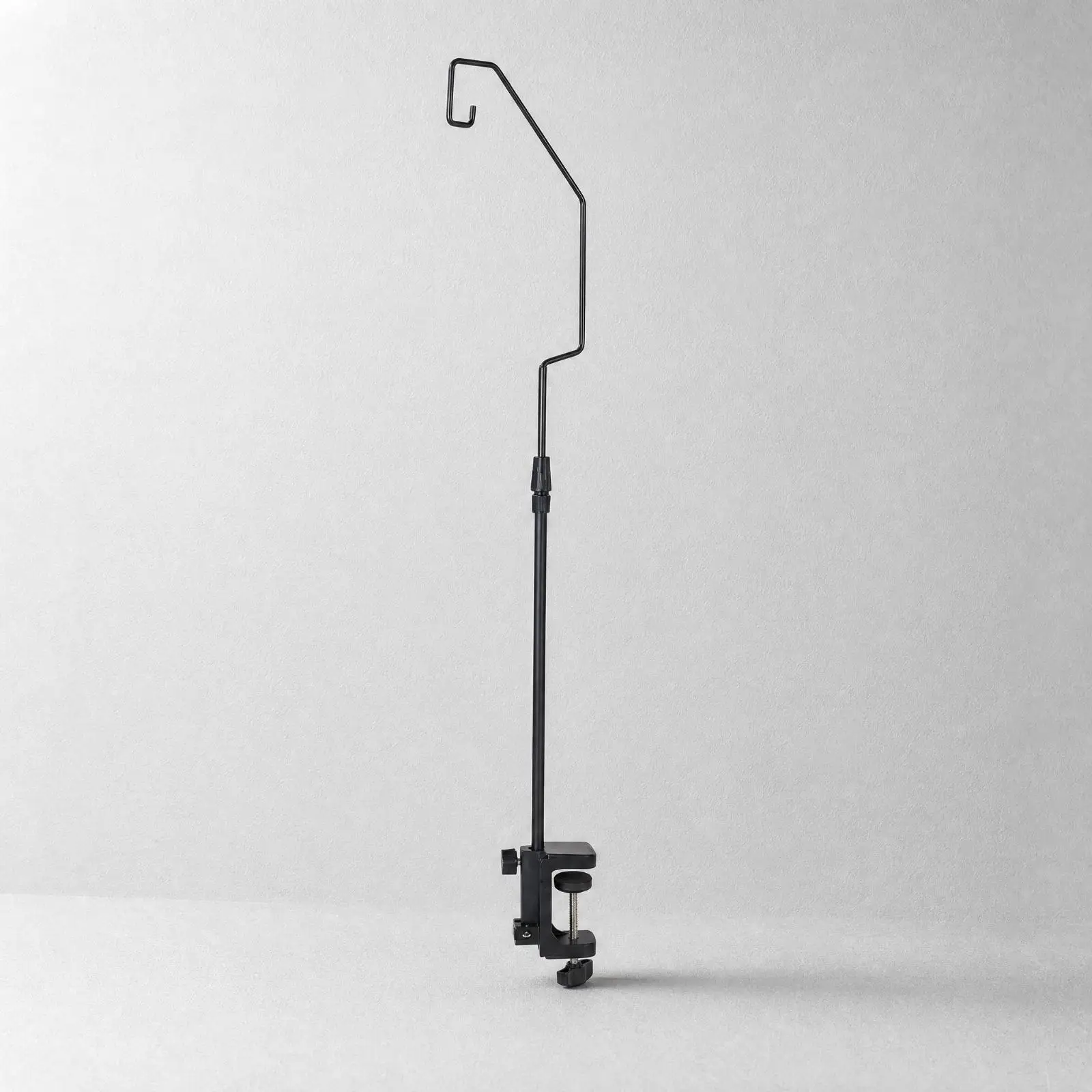 Heavy Duty Outdoor Lamp Stand for Camping Lantern with Tightening Clamp and Hanging Arm