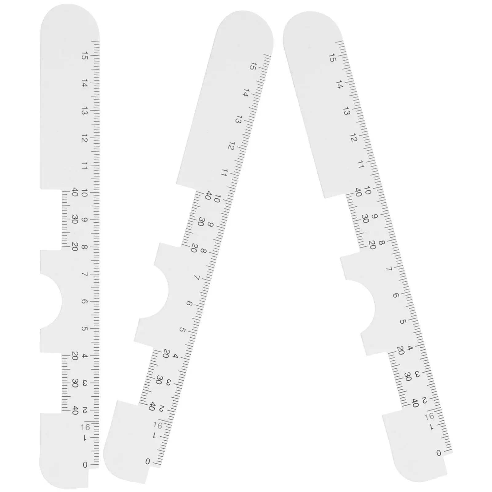 3 Pcs Pupil Distance Ruler Pd Pupillary Calf Measurement Tool Plastic Eye Pressure Tester