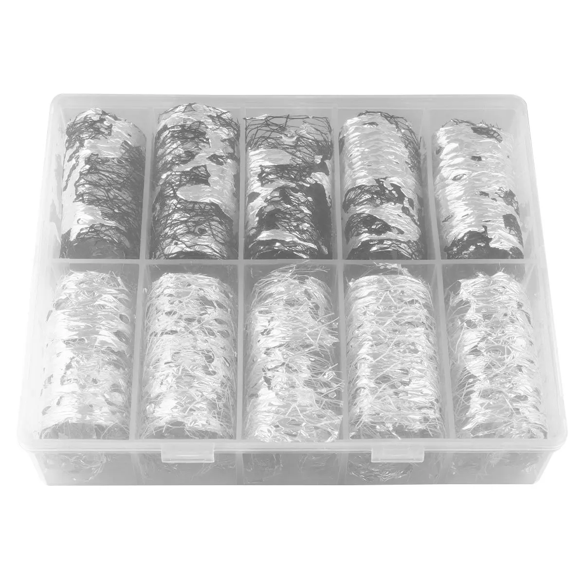 

1 Box Gold Silver Foil Mesh Nail Art Stickers Net Line Manicure Decal for Party Holiday Creative Nail Design Manicure Mesh Line