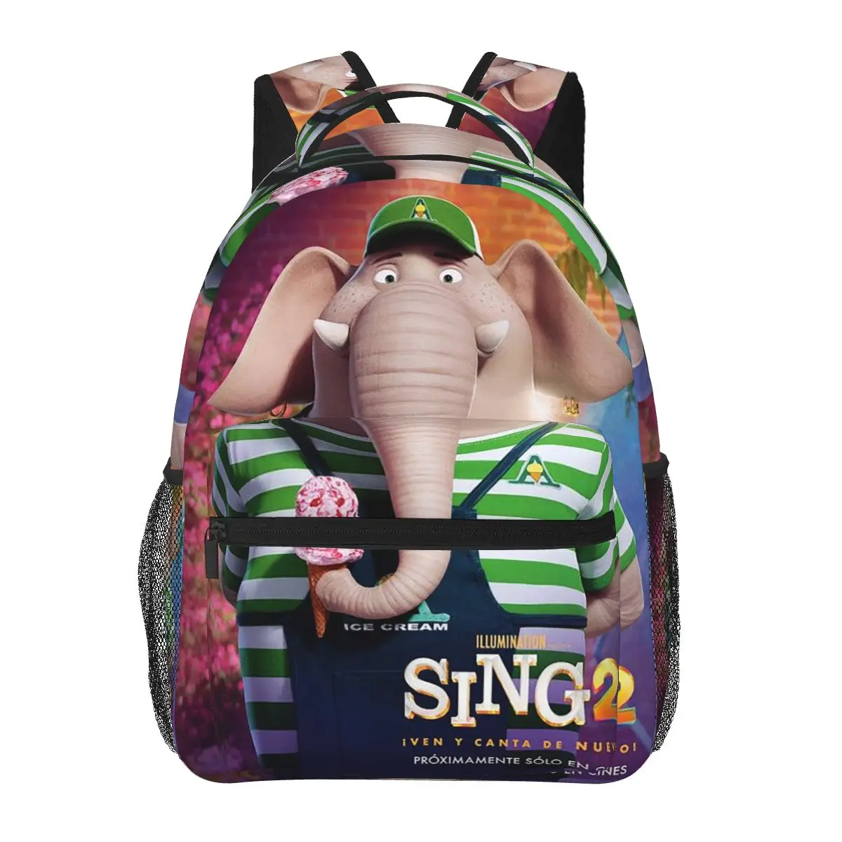 Sing Backpacks Boys Girls Bookbag Students School Bags Cartoon Laptop Rucksack Shoulder Bag Large Capacity