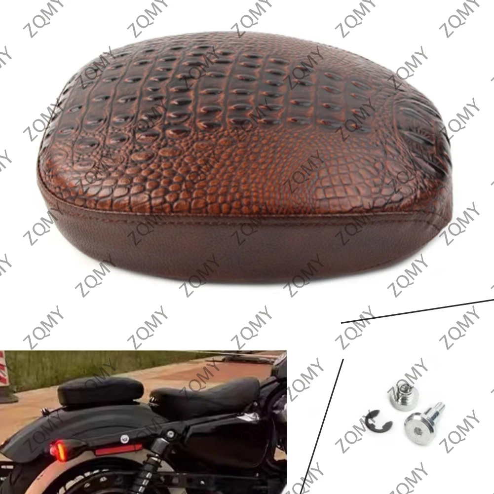 

Motorcycle Brown Rear Seat Passenger Pillion Pad For Harley-Davidson Sportster XL1200 883 72 48 2010-2015