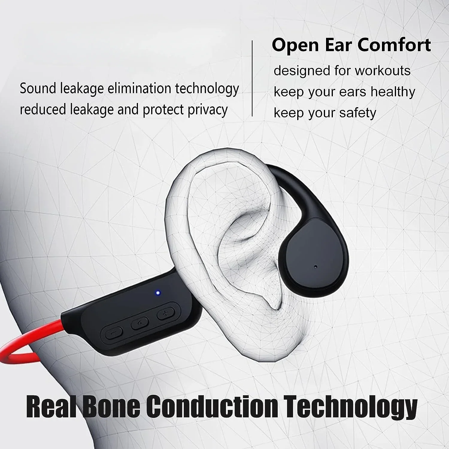 for shokz Bone Conduction Earphone IPX8 Swimming Bone Conduction Headphone with Microphone 32GB MP3 Player for Sport Smartphone