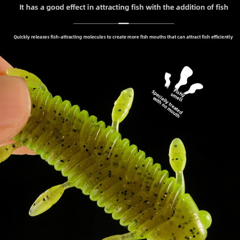

20pcs Set 5.5cm Length Stick Bait Casting Design Worm Shape Soft Plastic Lures Heavy Weighted Artificial Bait Freshwater Fishing