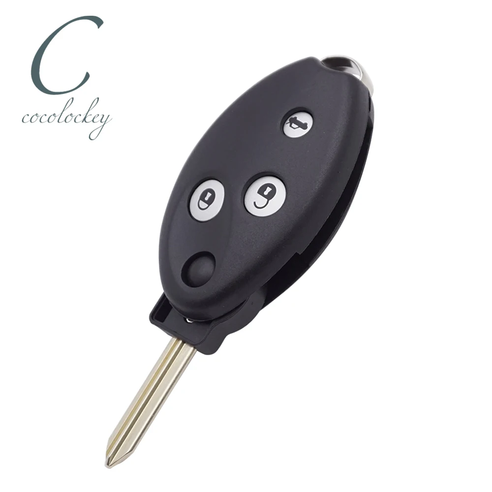 Cocolockey Key Shell Fob Case for Citroen C3 C4 C5 Saxo Xsara Picasso Berlingo 3Button Flip Folding Remote Car Key Replacement