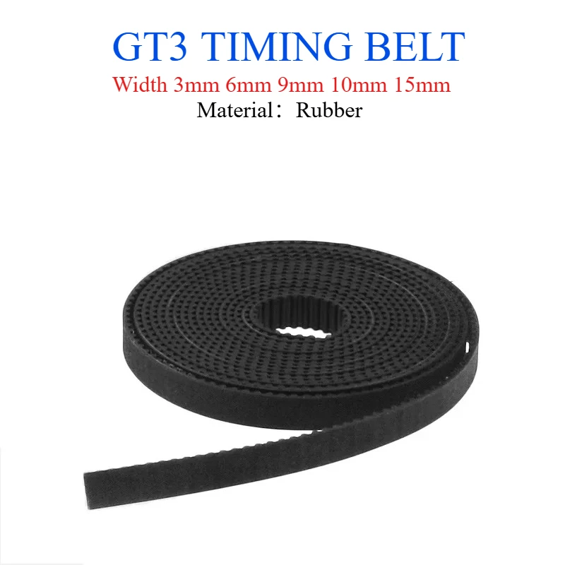 

3GT 3MGT Open Timing Belt GT3 3mm/6mm/9mm/10mm/15mm Rubber Power Transmission for 3D Printer, Laser CNC, Industrial Machine