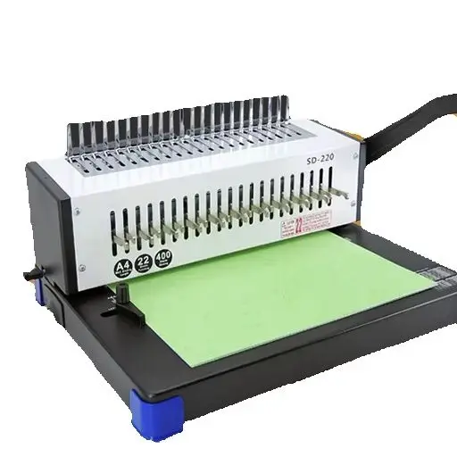 machine graphic shop office apron A4 clip strip punch binding machine Manual comb type apron binding