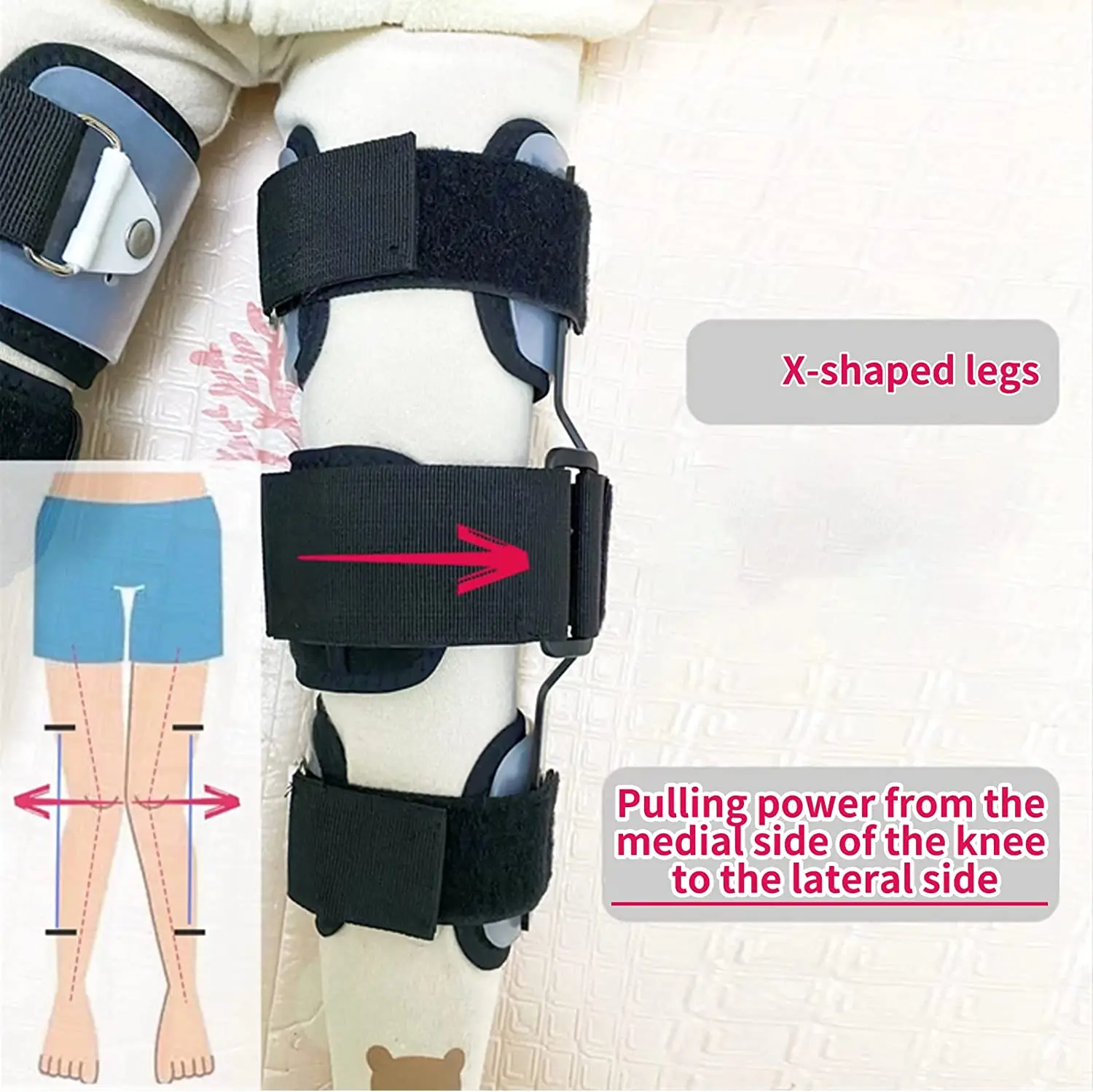 GHORTHOUD O/X Type Leg Correction Band Knee Valgum Straightening Corrector Kids Bow Leg Correction Belt O/X Leg Orthotics