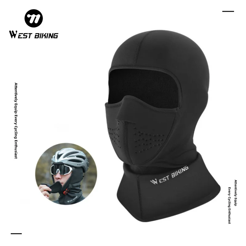 أقنعة حرارية لركوب الدراجات الغربية ، قناع وجه كامل لركوب الدراجات ، قبعة رياضية مغناطيسية ، وشاح صوف للتزلج على الدراجات النارية في الهواء الطلق ، الشتاء