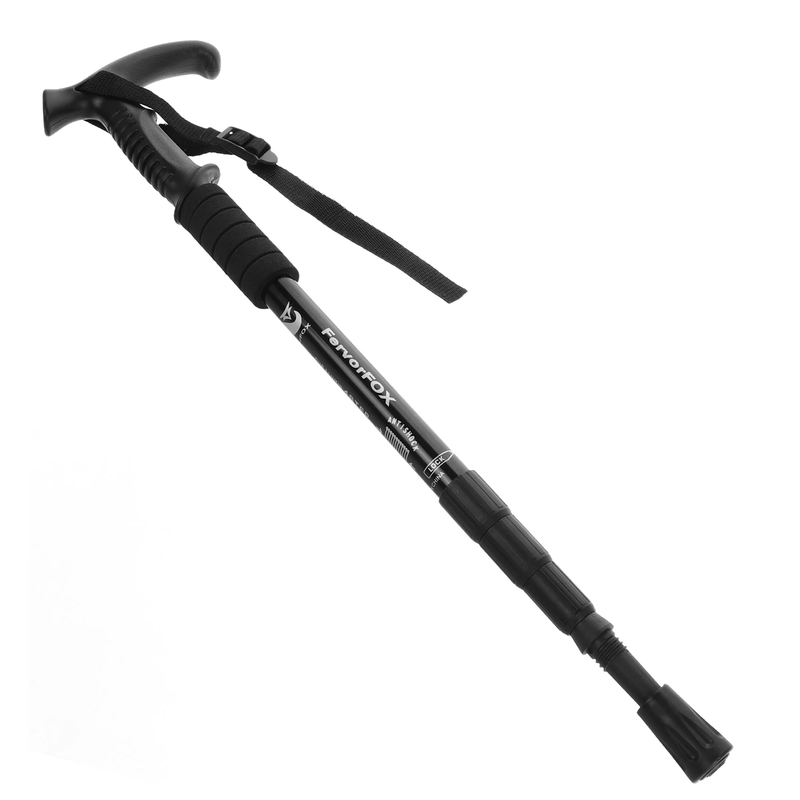

Aluminum Alloy Walking Stick for Seniors Lightweight Shock Absorption 4 Section Hiking Poles Trekking Sticks