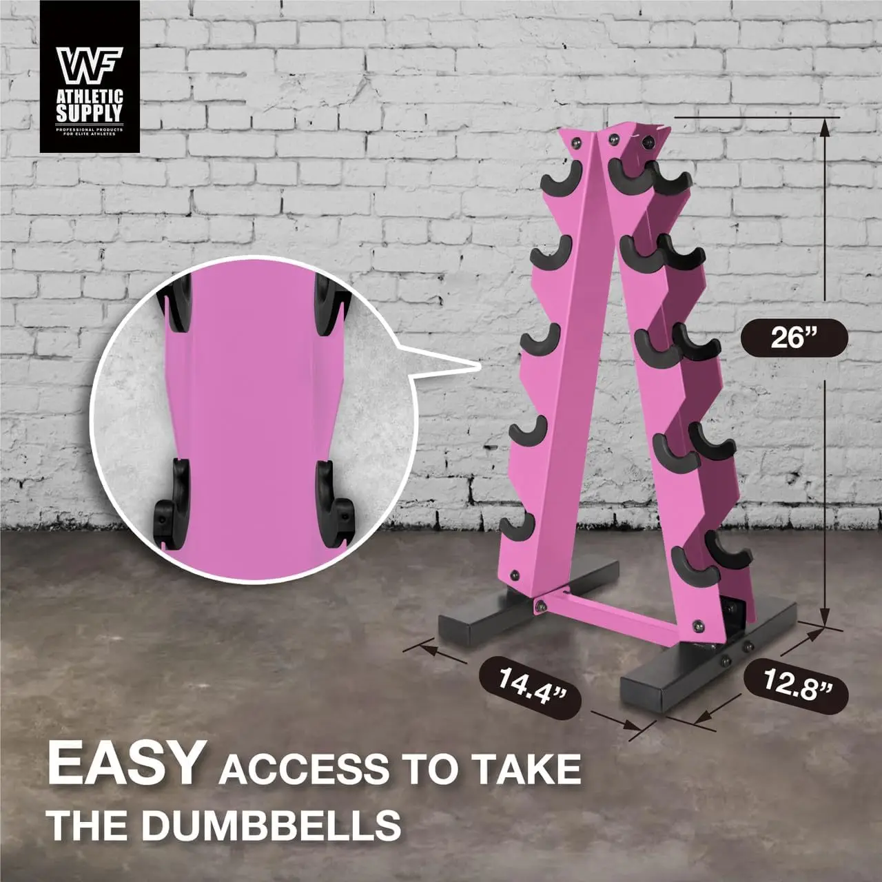 Home Gym 5-Tier A-Frame Dumbbell Rack, Steel, Multiple Color Options